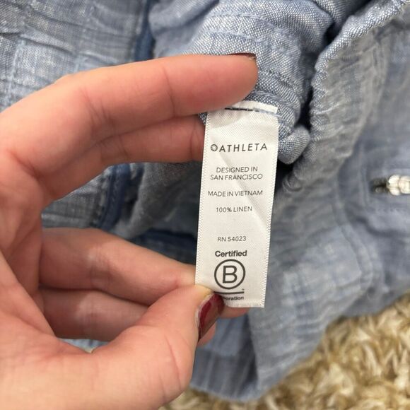 Athleta Cabo Linen Jogger Chambray Blue - Picture 9 of 9